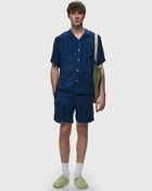 Portuguese Flannel Cupro Stripe Blue - Mens - Shortsleeves