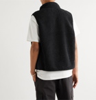 Stüssy - Logo-Embroidered Nylon-Trimmed Fleece Gilet - Black