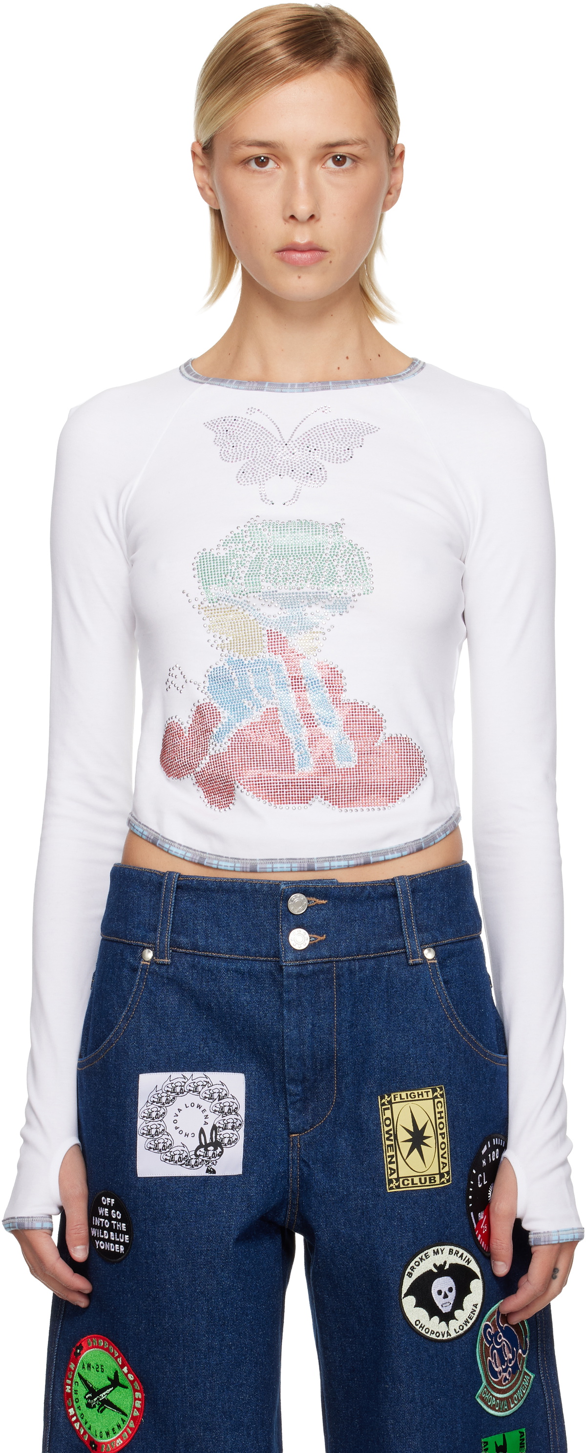 Chopova Lowena Pink Sexy Mermaid Long Sleeve T-Shirt Chopova Lowena