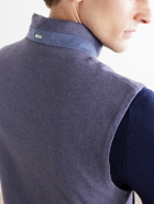 Herno - Leather Trimmed Silk and Cashmere-Blend Vest - Purple