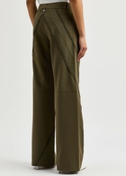 High Gravitate Wide-leg Twill Trousers Khaki