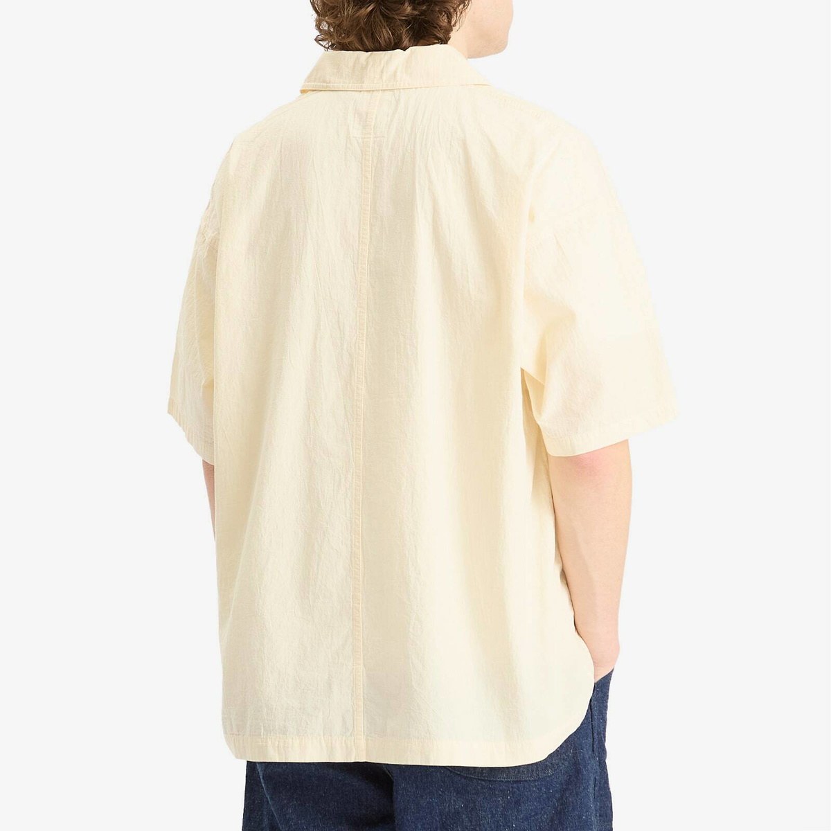 Danton Men's Coverall Short Sleeve Shirt in Ivory Danton