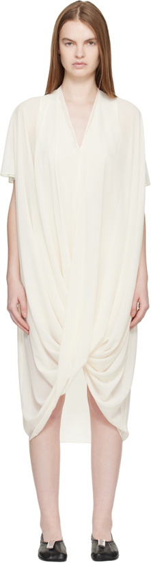 Photo: MM6 Maison Margiela Off-White Chiffon Midi Dress