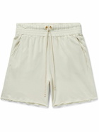 Les Tien - Yacht Straight-Leg Garment-Dyed Cotton-Jersey Drawstring Shorts - Neutrals