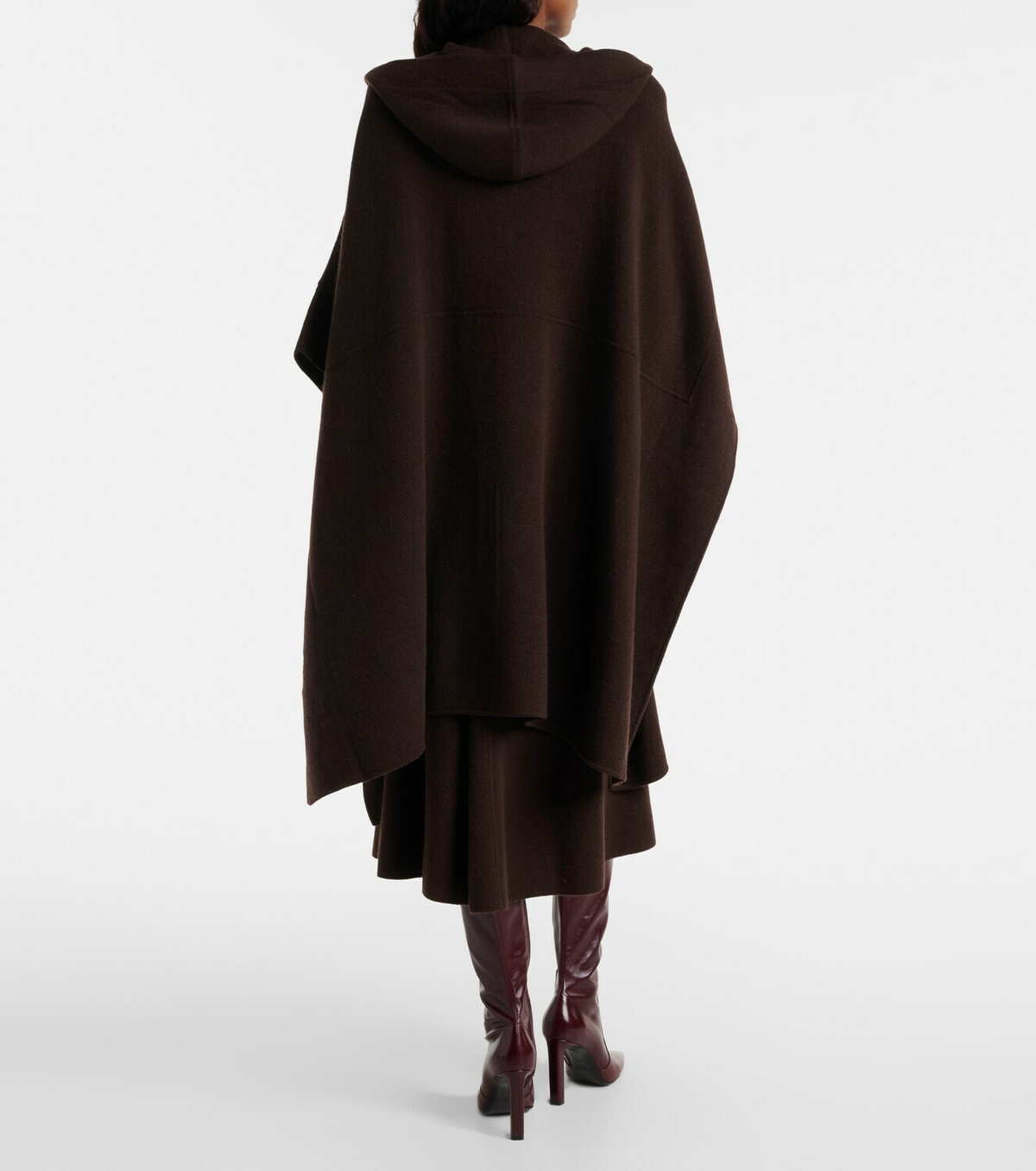 Jardin des Orangers Hooded wool and cashmere cape