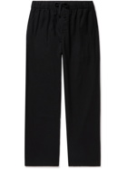 TEKLA - Organic Cotton-Flannel Pyjama Trousers - Black