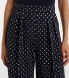 Max Mara Polka-dot jersey wide-leg pants