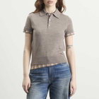 Acne Studios Women's Kalissa Double Archetypes Polo in Light Brown Melange