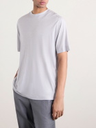 SEASE - Runner Logo-Print Merino Wool T-Shirt - Gray