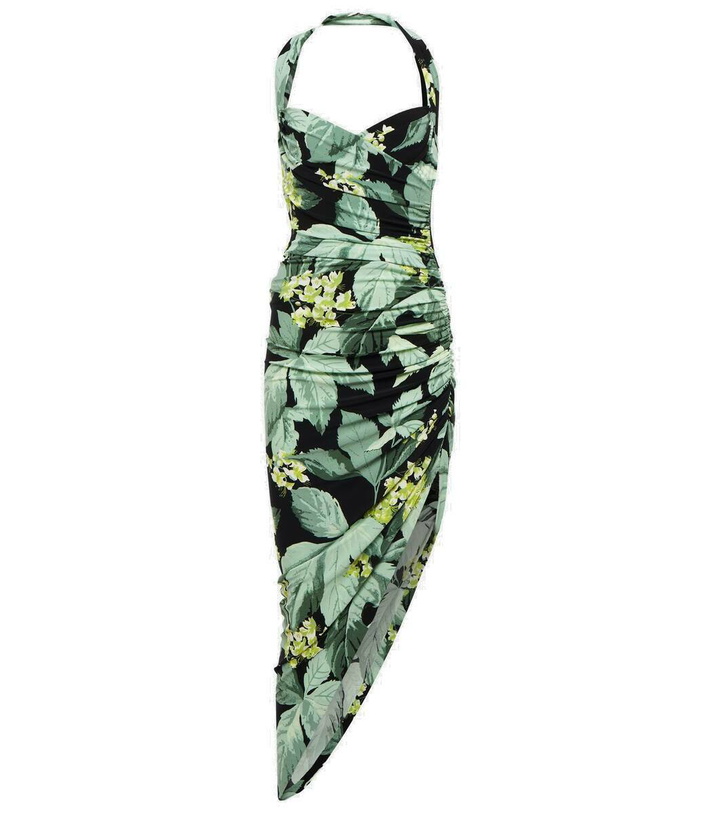 Photo: Norma Kamali Cayla printed halterneck midi dress