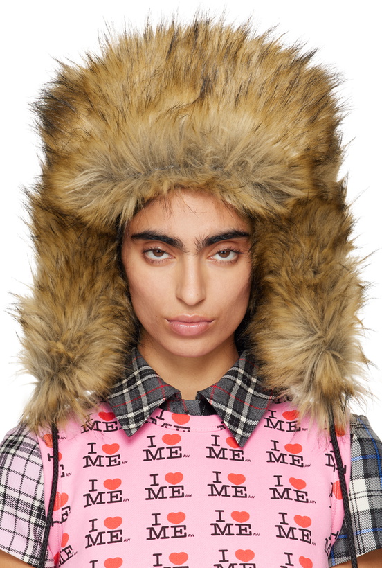 Ashley Williams SSENSE Exclusive Purple Teddies Cat Hat  display picture 3