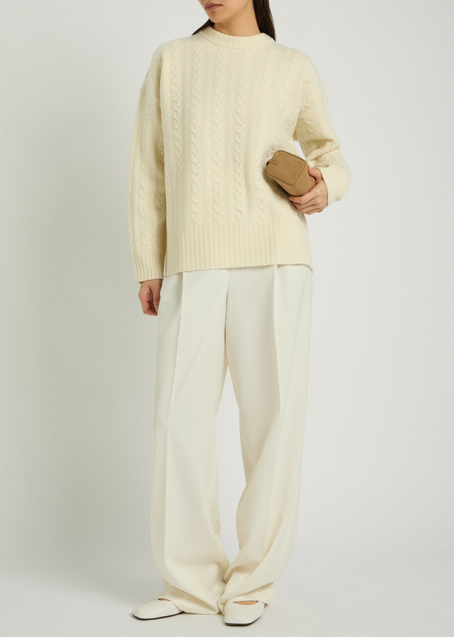 Rohe Cable-knit Wool Jumper Off White