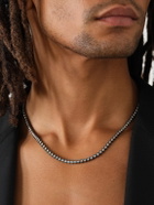 KOLOURS JEWELRY - Hexagon Large Blackened 18-Karat Gold Diamond Necklace