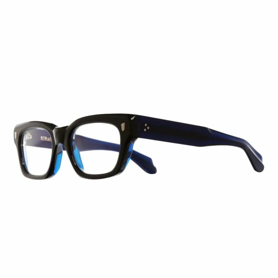 Cutler and Gross 1391-01 53mm Black On Blue Acetate Optical Glasses