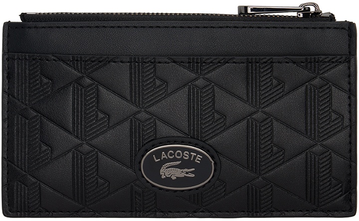 Photo: Lacoste Black Monogramme Zipped Wallet