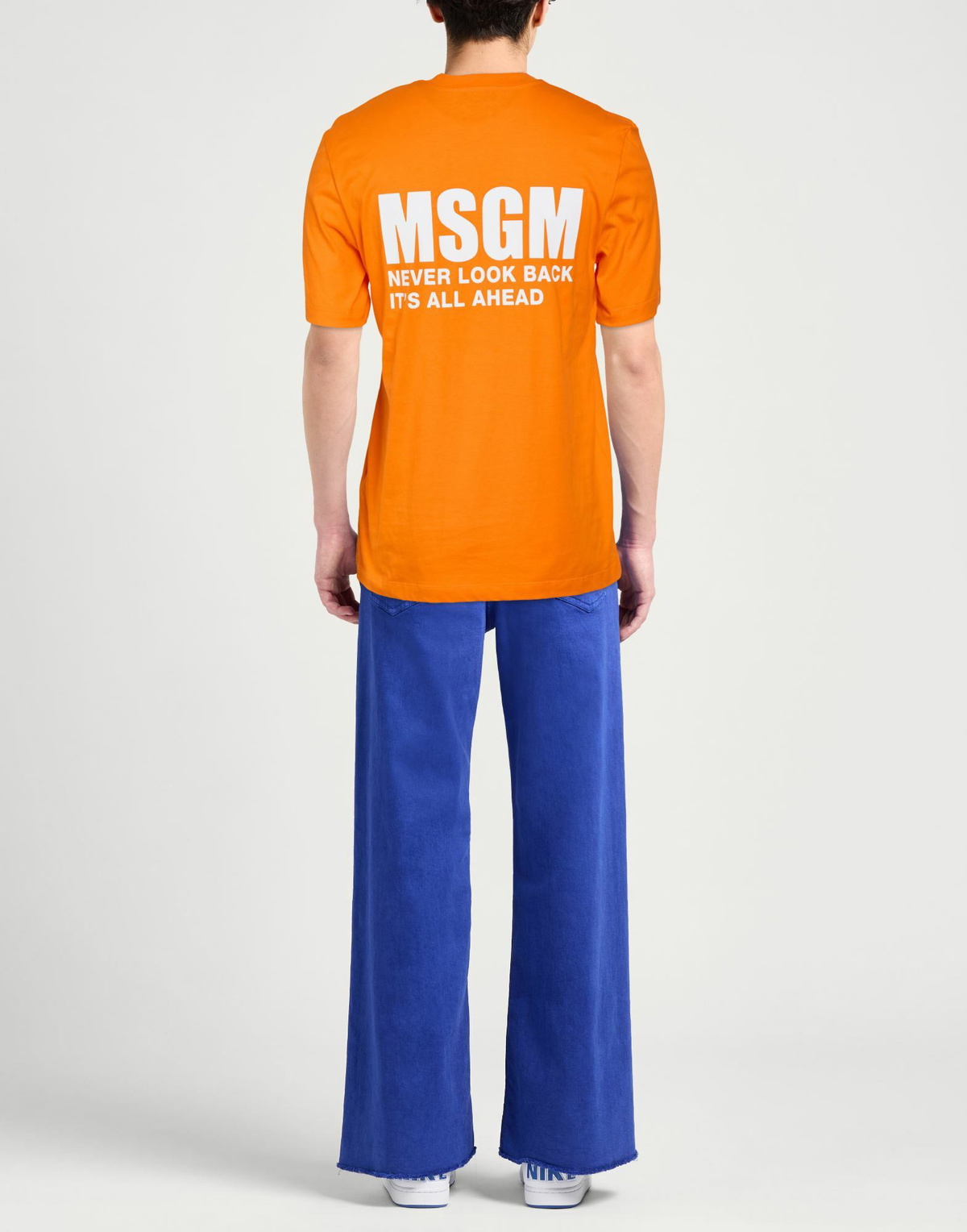Msgm Mens T-shirt in Orange