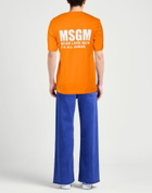 Msgm Mens T-shirt in Orange