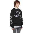 Xander Zhou Black Dragon Sweater