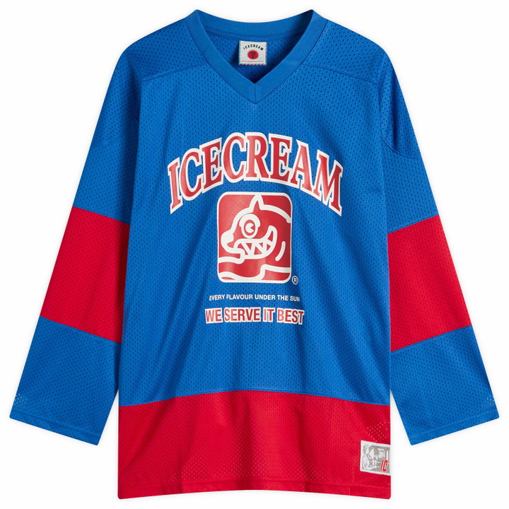 Photo: ICECREAM Men's Team Hockey Shirt in Blue/Red