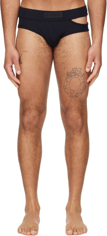 Photo: LGN Louis Gabriel Nouchi Black Asymmetrical Opening Briefs