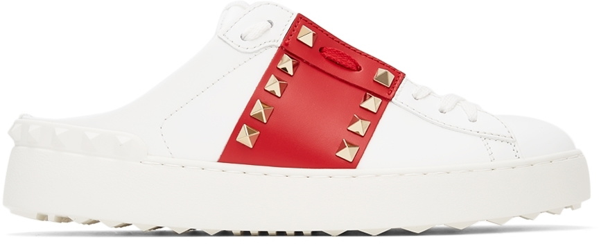 Klassifikation symmetri Majestætisk Valentino Garavani White & Red '11' Rockstud Untitled Slip-On Sneakers  Valentino Garavani