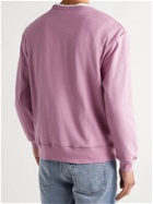 NN07 - Jerome Logo-Print Slub Cotton-Jersey Sweatshirt - Pink