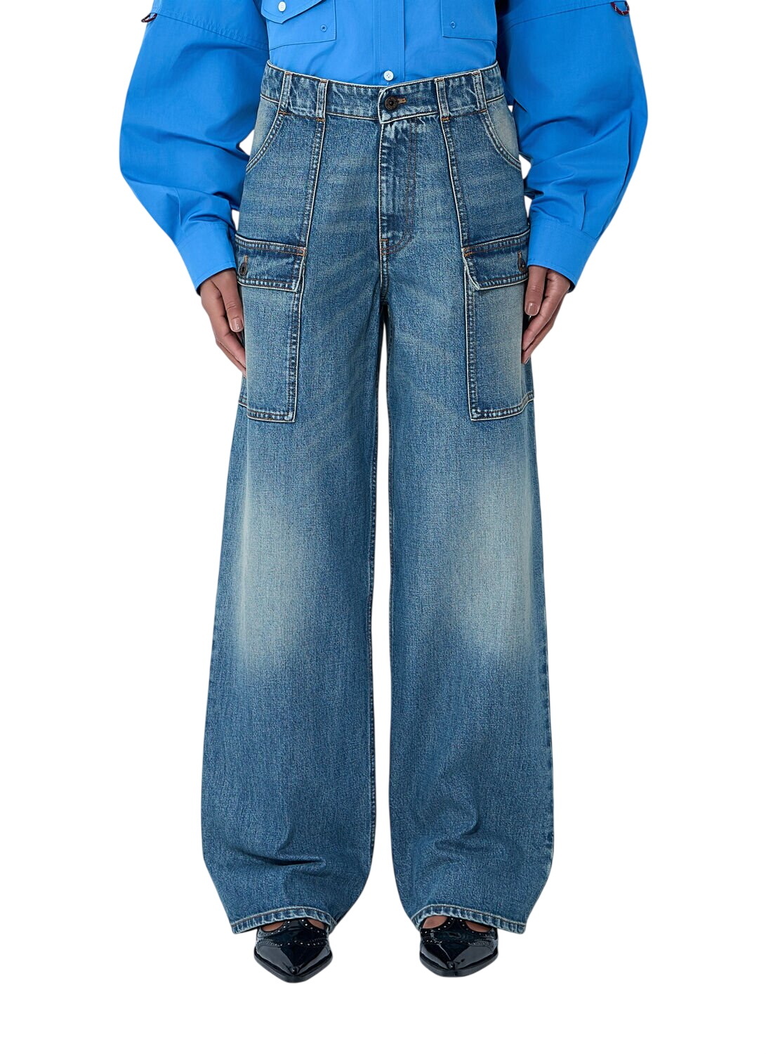 Miu Miu Flared Denim Pants Miu Miu