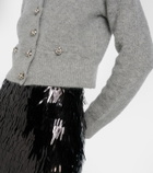 Self-Portrait Embellished lace-trimmed cardigan