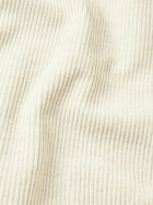 A.P.C. - Logo-Embroidered Cotton and Linen-Blend Corduroy Overshirt - Neutrals
