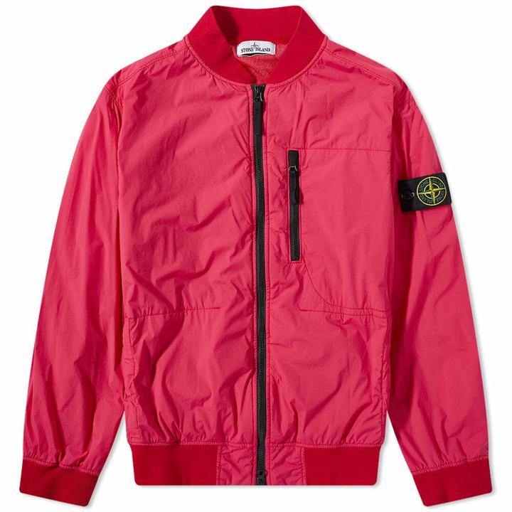 Photo: Stone Island Men's Nylon-Tc Bomber Jacket in Fuschia