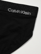 CALVIN KLEIN UNDERWEAR - Stretch Cotton, REFIBRA and Modal-Blend Jersey Briefs - Black