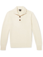 TOM FORD - Wool and Silk-Blend Half-Placket Sweater - Neutrals