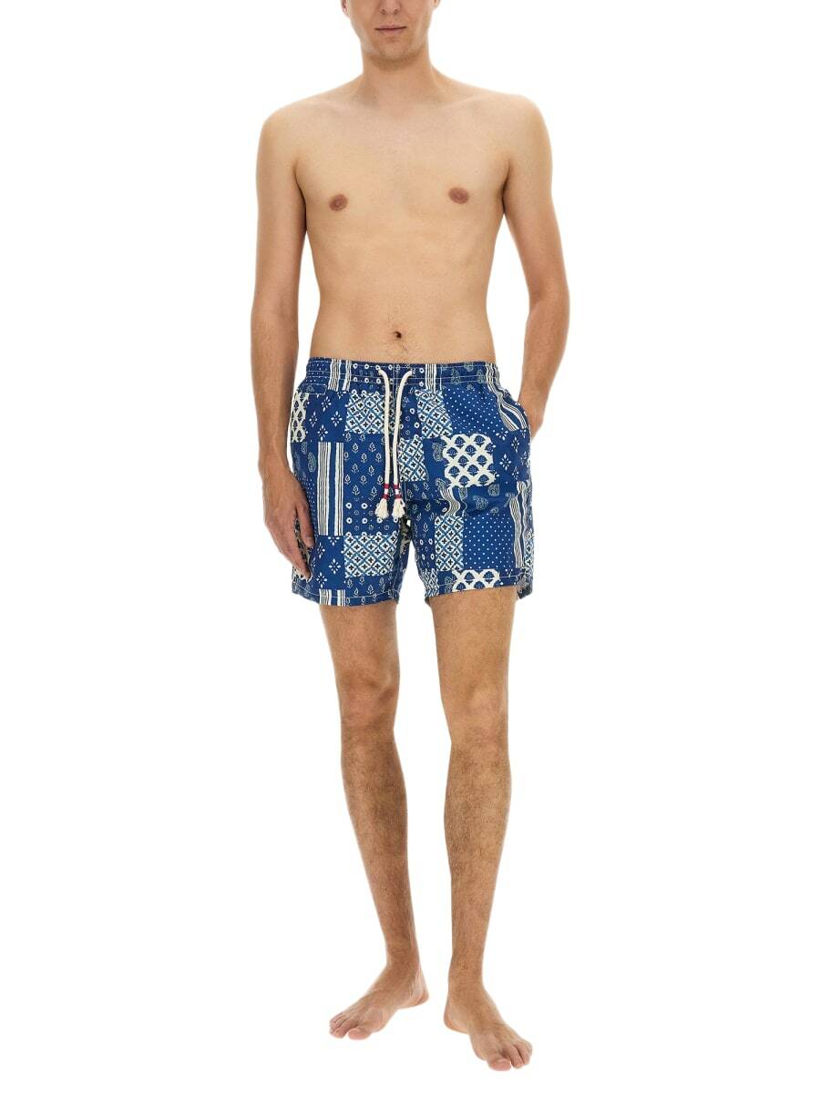 Mc2 Saint Barth Men's Comfort Recycled Nylon Swim Boxer Shorts Black