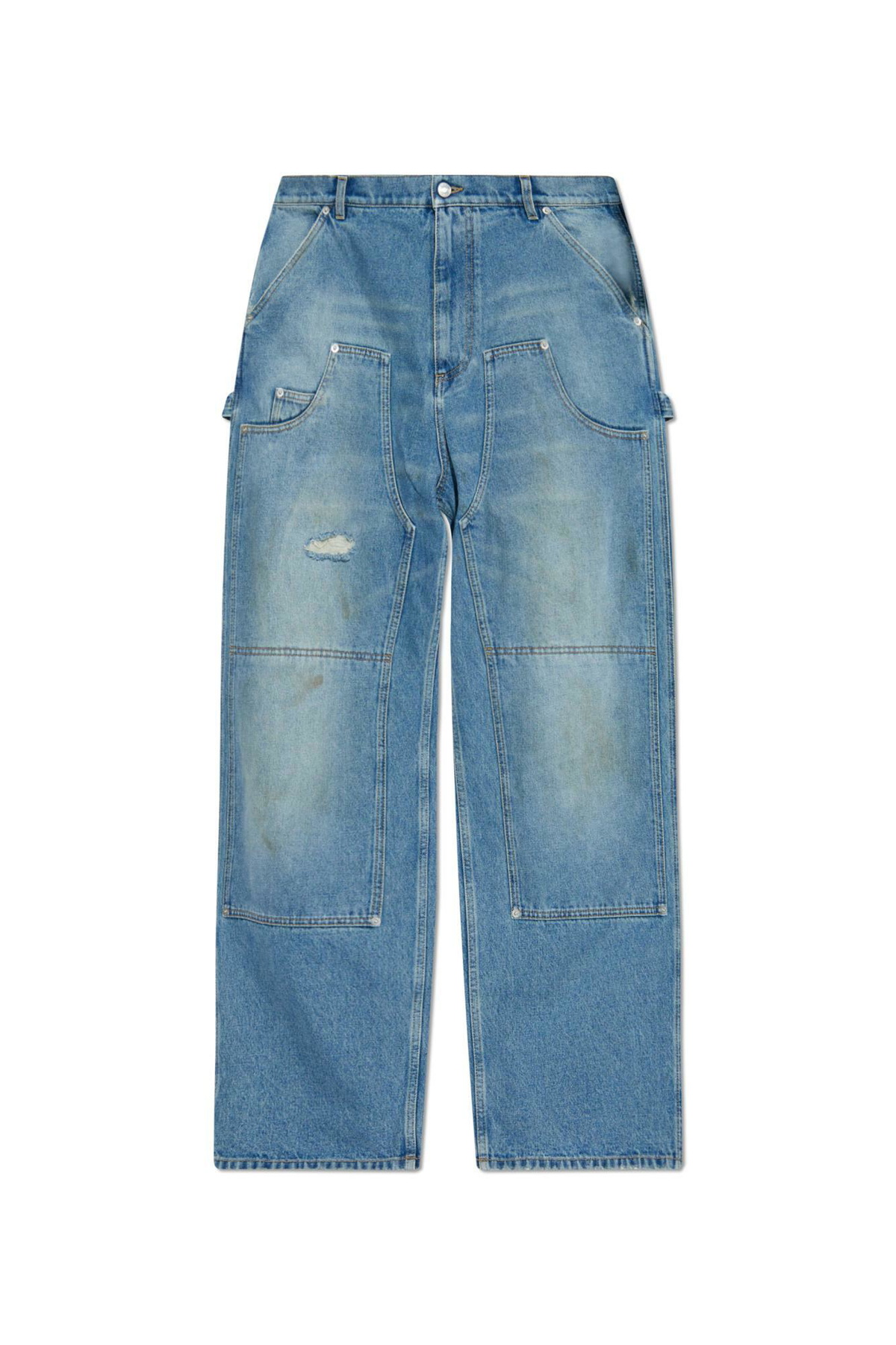 MOSCHINO - Distressed Denim Carpenter Jeans Moschino
