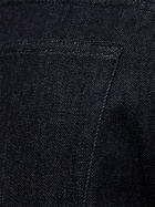 JIL SANDER - Belted Raw Denim Wide Leg Jeans