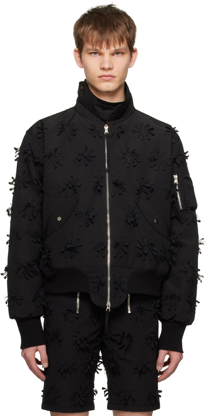 Lardini canvas bomber jacket - Black