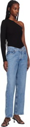 AGOLDE Blue V-Waist Baggy Jeans