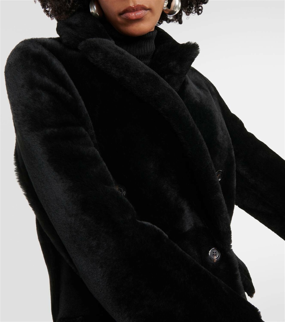 Blancha Reversible double-breasted shearling coat