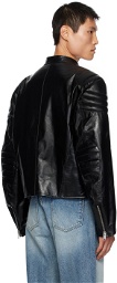 Recto Black Racer Leather Jacket
