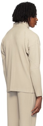 HOMME PLISSÉ ISSEY MIYAKE Beige Color Pleats Jacket