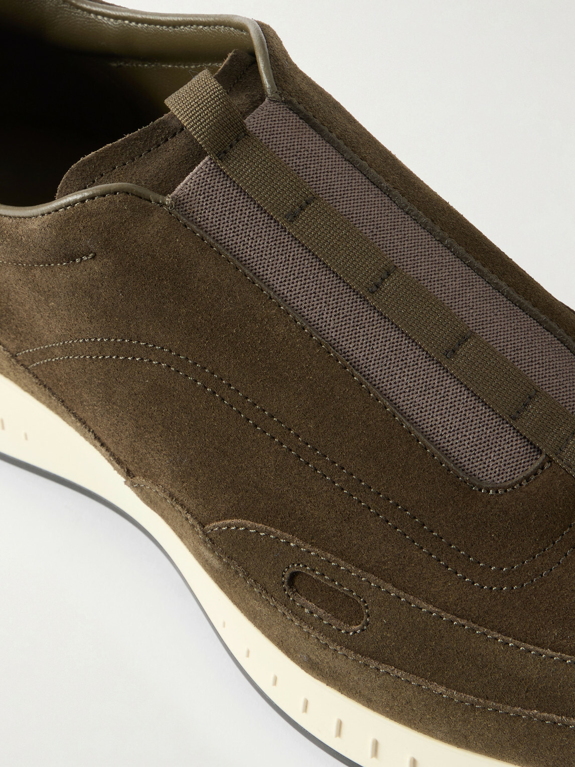 John Lobb - Elastic Stream Suede Sneakers - Brown