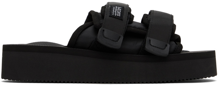 Photo: Suicoke Black MOTO-PO Sandals