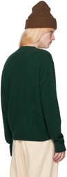 The Elder Statesman Green Simple Sweater