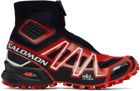 Salomon Black & Red Snowcross Sneakers