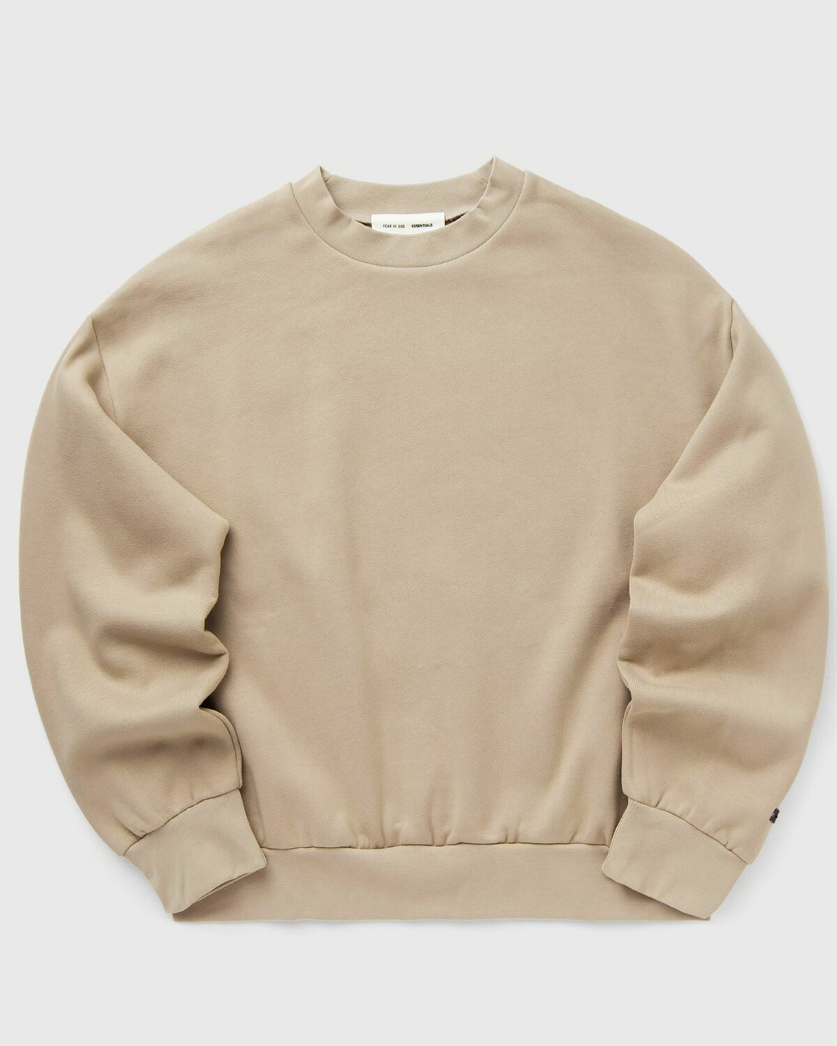 Fear of God Essentials CLASSSIC FIT FLEECE CREWNECK Beige Mens ...