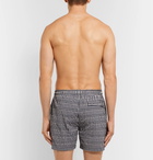 Onia - Charles Slim-Fit Mid-Length Checked Seersucker Swim Shorts - Navy