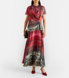 Roksanda Printed silk satin maxi skirt