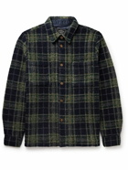 Portuguese Flannel - Checked Fleece Overshirt - Blue