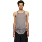 Rick Owens Gray Tower Basic Rib Tank Top