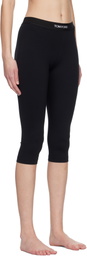 TOM FORD Black Modal Yoga Short Leggings.